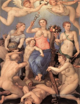 Allégorie du bonheur Florence Agnolo Bronzino Peinture à l'huile